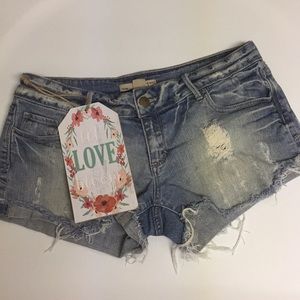 Forever 21 Distressed Denim Shorts